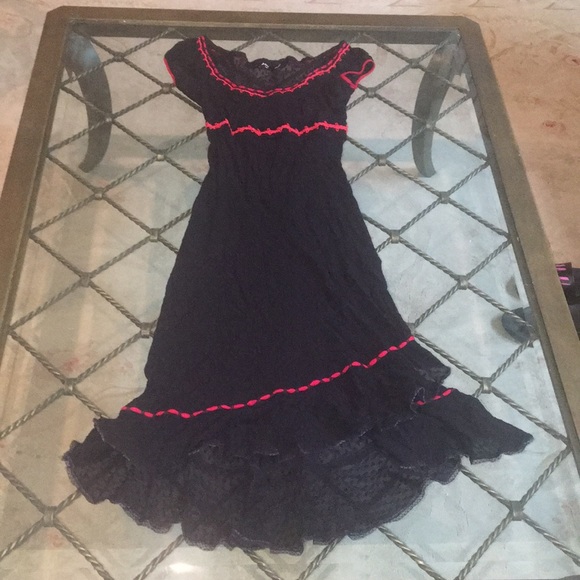 Betsey Johnson Dresses & Skirts - Betsey Johnson dotted ribbon embroidered dress